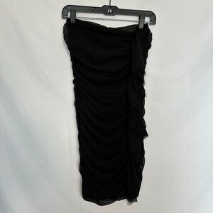 Express Black Ruched Bodycon Dress‎ - Size 2